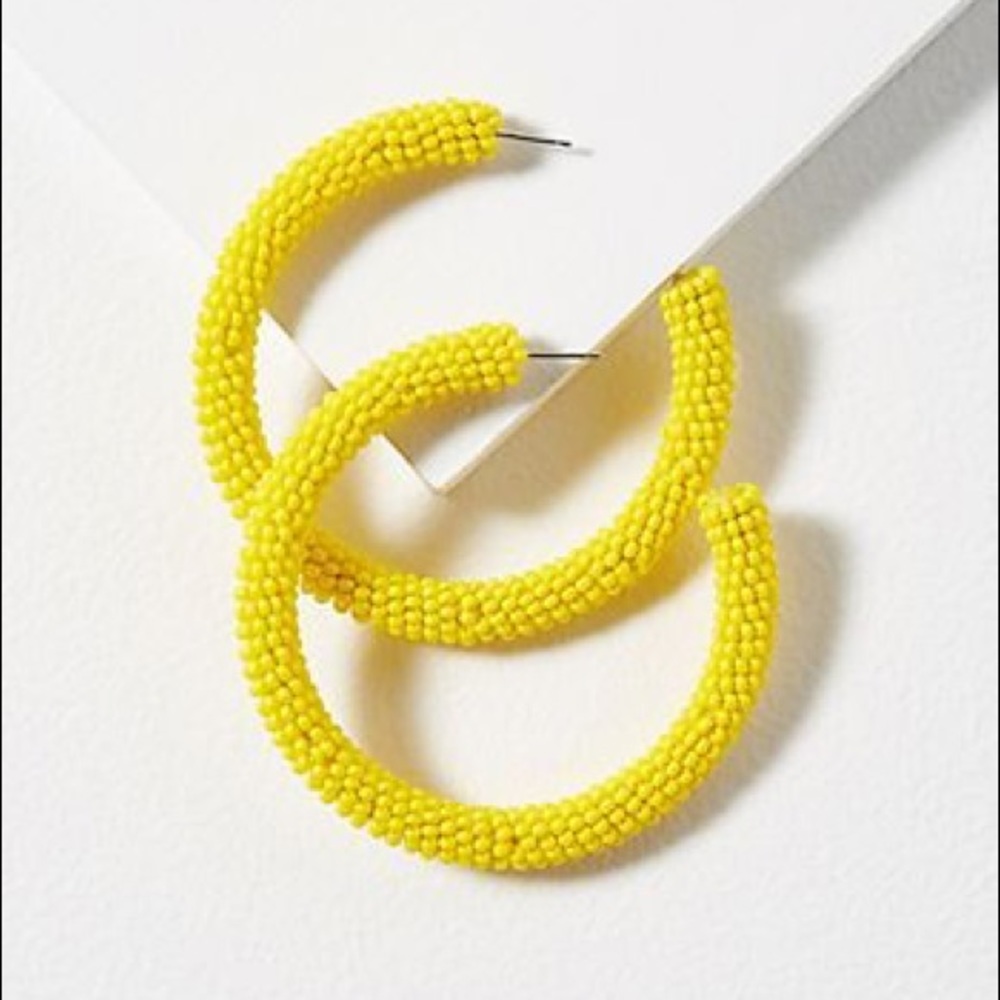 ANTHROPOLOGIE | Amerie Beaded Hoop Earrings